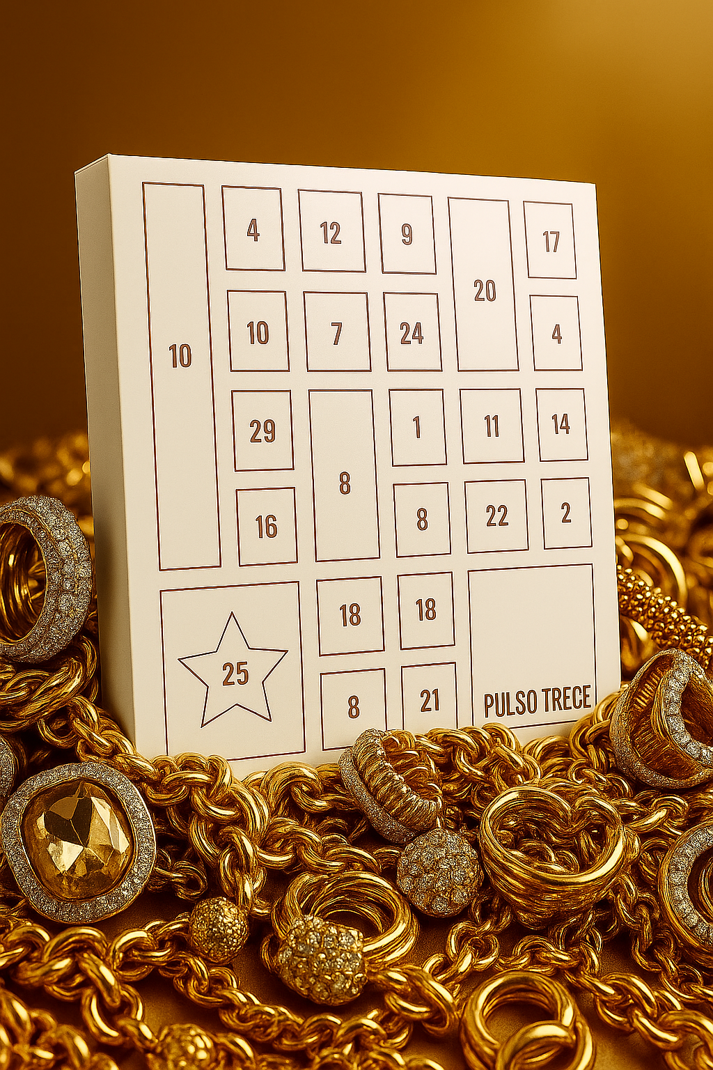 Calendario Adviento Joyas Doradas