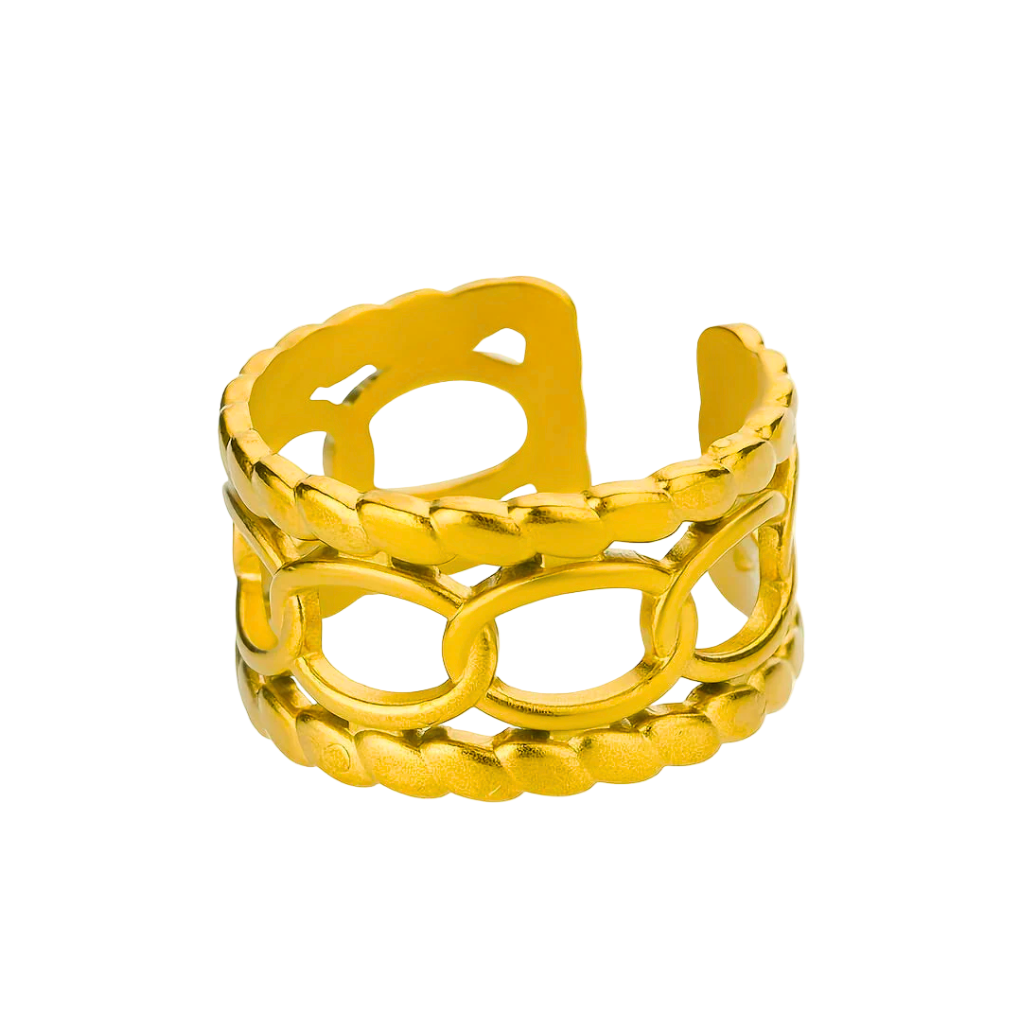 Anillo con Diseño de Eslabones